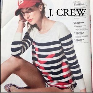 J. Crew Navy and White Striped Sweater